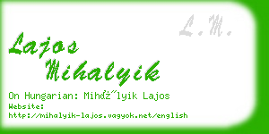 lajos mihalyik business card